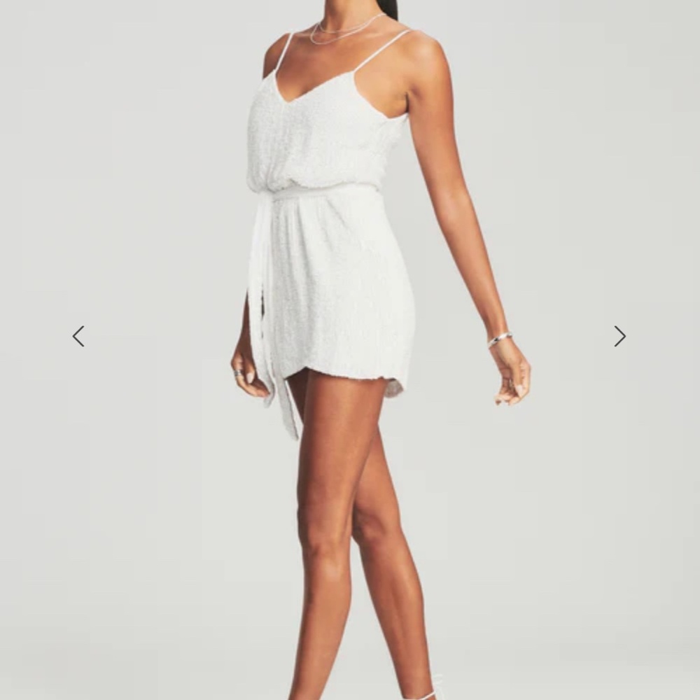 Retrofete White Sparkle Dress